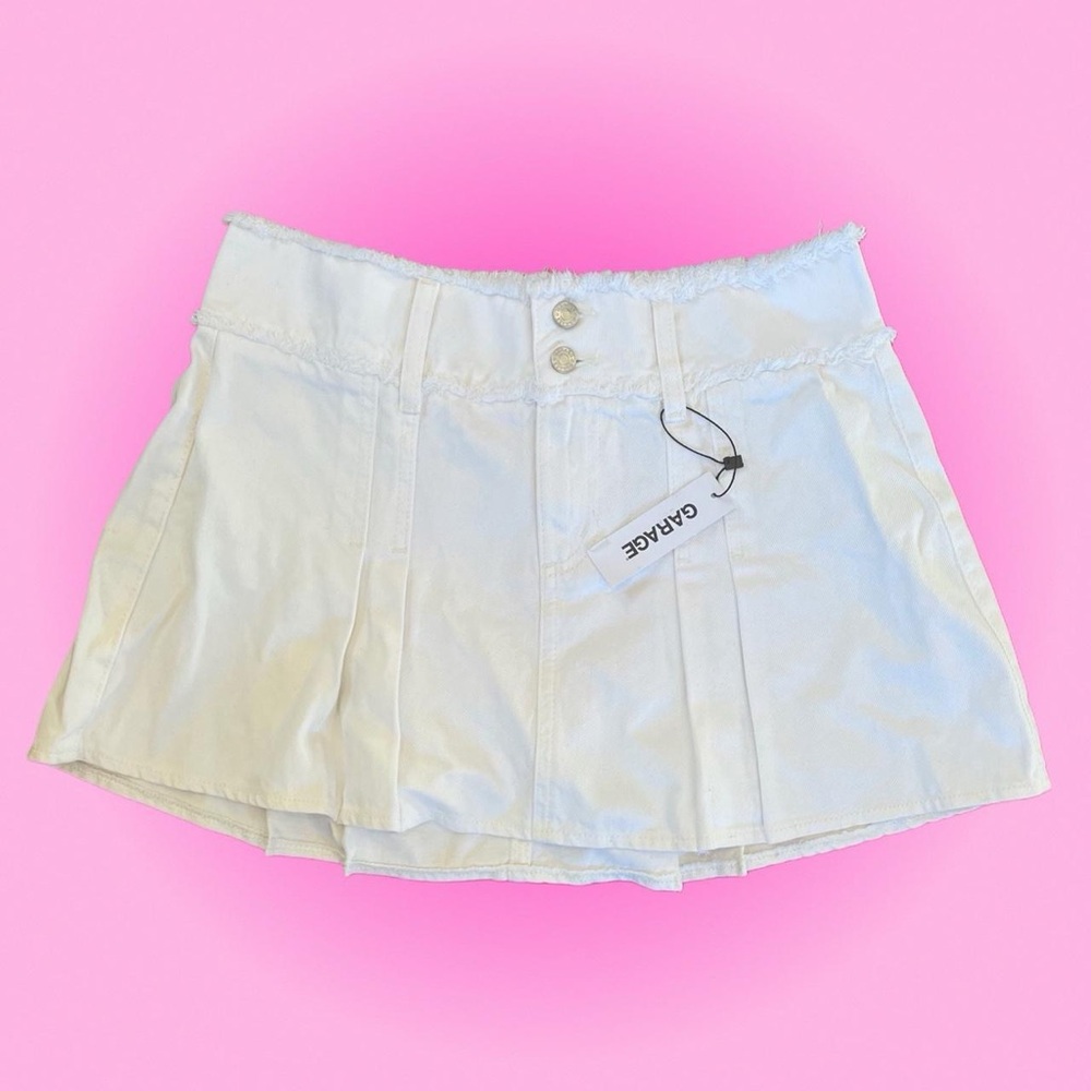 White Y2K mini skirt